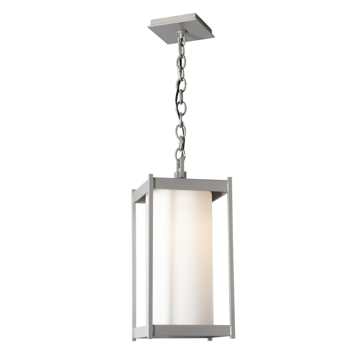 Hubbardton Forge 2023 Coastal Burnished Steel Opal Glass (GG) Cela Large Outdoor Lantern