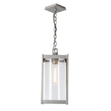 Hubbardton Forge 2023 Coastal Burnished Steel Clear Glass (ZM) Cela Large Outdoor Lantern