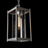 Hubbardton Forge 2023 Coastal Burnished Steel Clear Glass (ZM) Cela Large Outdoor Lantern