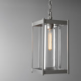 Hubbardton Forge 2023 Coastal Burnished Steel Clear Glass (ZM) Cela Large Outdoor Lantern