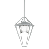 Hubbardton Forge 2022 Coastal Burnished Steel Clear Glass (ZM) Multi Stellar Large Outdoor Pendant/Semi-Flush