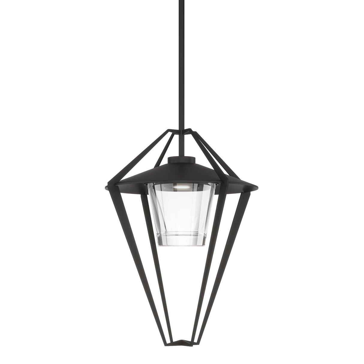 Hubbardton Forge 2022 Coastal Black Clear Glass (ZM) Multi Stellar Large Outdoor Pendant/Semi-Flush