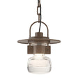 Hubbardton Forge 2014 Coastal Bronze Clear Glass (ZM) Mason Outdoor Ceiling Fixture