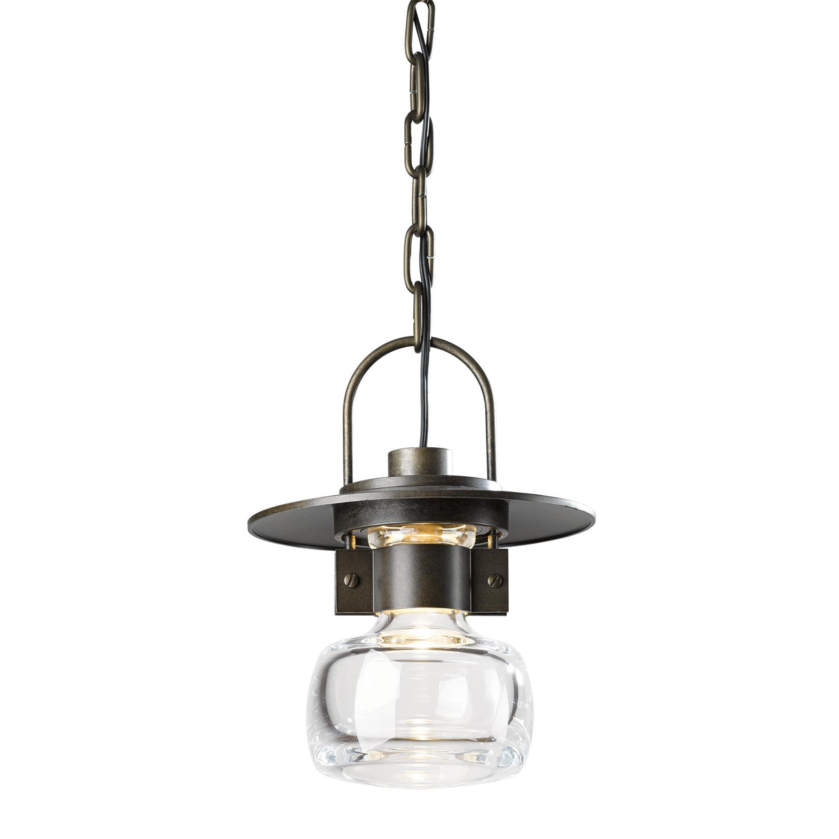 Hubbardton Forge 2014 Coastal Bronze Clear Glass (ZM) Mason Outdoor Ceiling Fixture