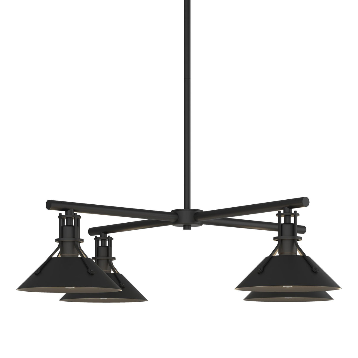 Hubbardton Forge 2021 Coastal Black Multi Henry Outdoor 4-Light Pendant