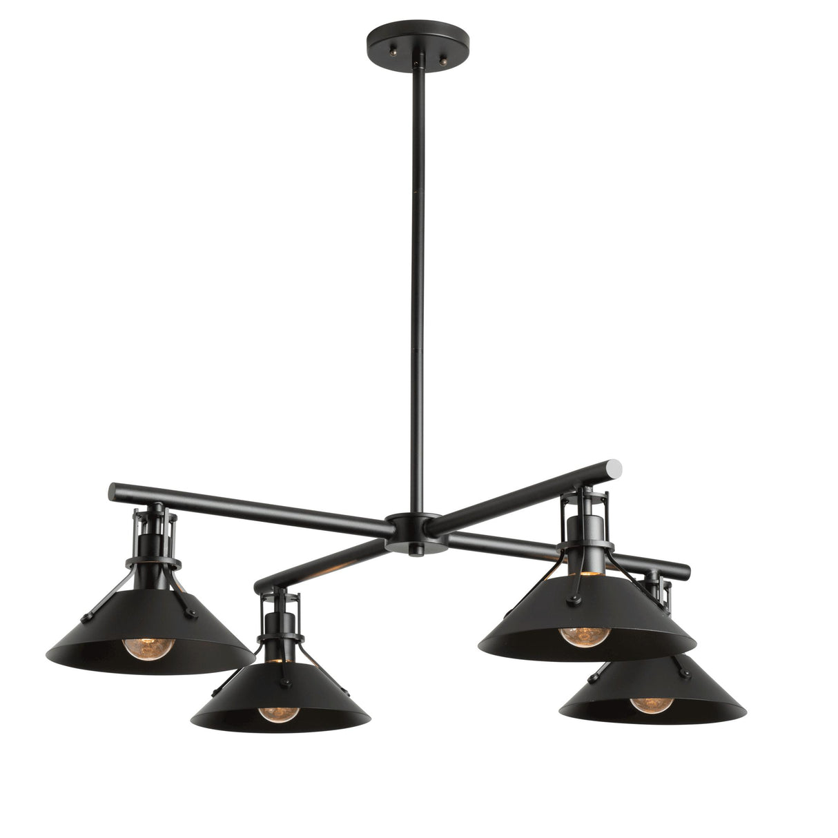 Hubbardton Forge 2021 Coastal Black Multi Henry Outdoor 4-Light Pendant