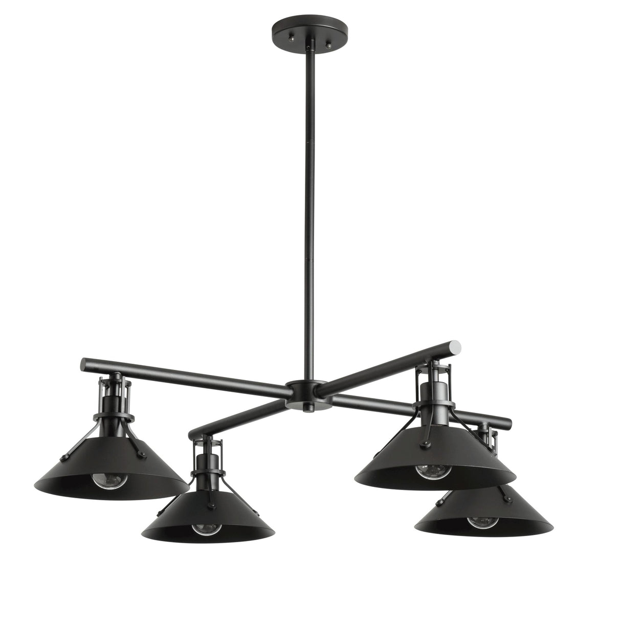 Hubbardton Forge 2021 Coastal Black Multi Henry Outdoor 4-Light Pendant