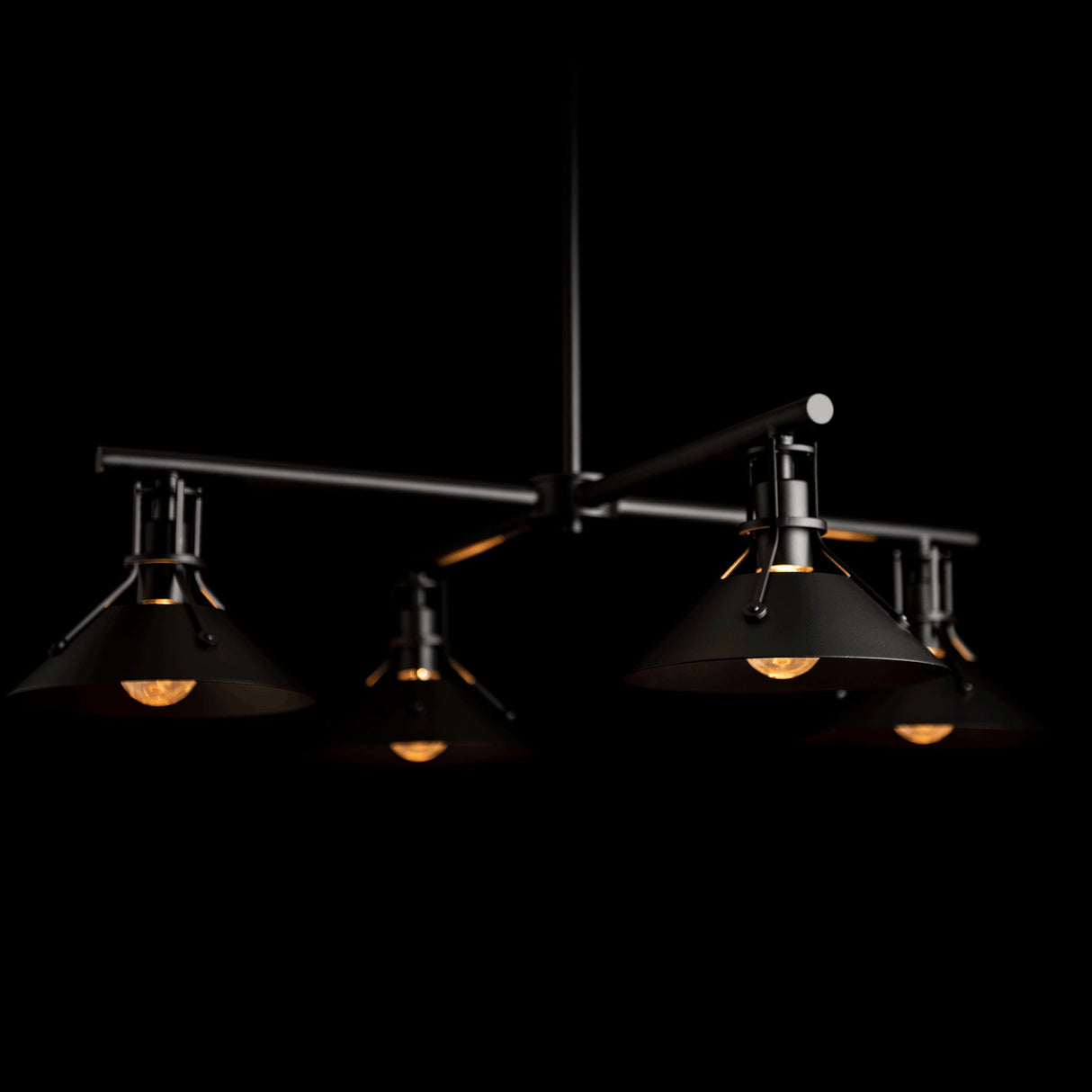 Hubbardton Forge 2021 Coastal Black Multi Henry Outdoor 4-Light Pendant
