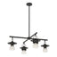 Hubbardton Forge 2021 Coastal Black Clear Glass (ZM) Multi Mason Outdoor 4-Light Pendant