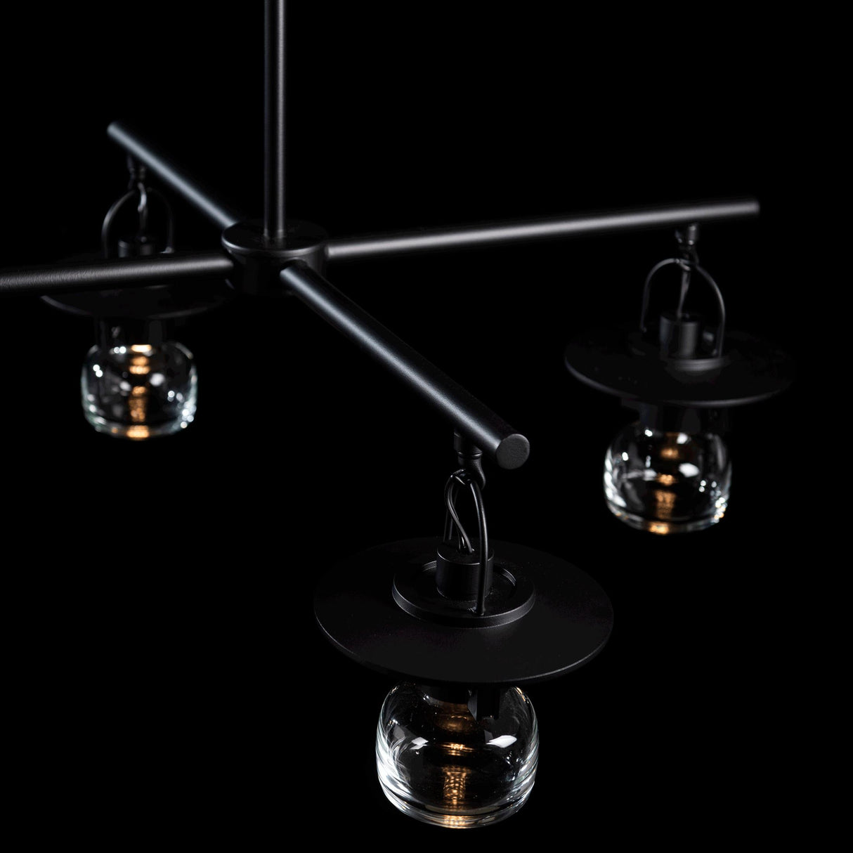 Hubbardton Forge 2021 Coastal Black Clear Glass (ZM) Multi Mason Outdoor 4-Light Pendant
