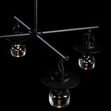 Hubbardton Forge 2021 Coastal Black Clear Glass (ZM) Multi Mason Outdoor 4-Light Pendant