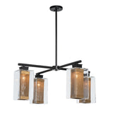 Hubbardton Forge 2021 Coastal Black Coastal Gold Clear Glass (ZM) Multi Polaris Outdoor 4-Light Pendant