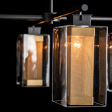 Hubbardton Forge 2021 Coastal Black Coastal Gold Clear Glass (ZM) Multi Polaris Outdoor 4-Light Pendant