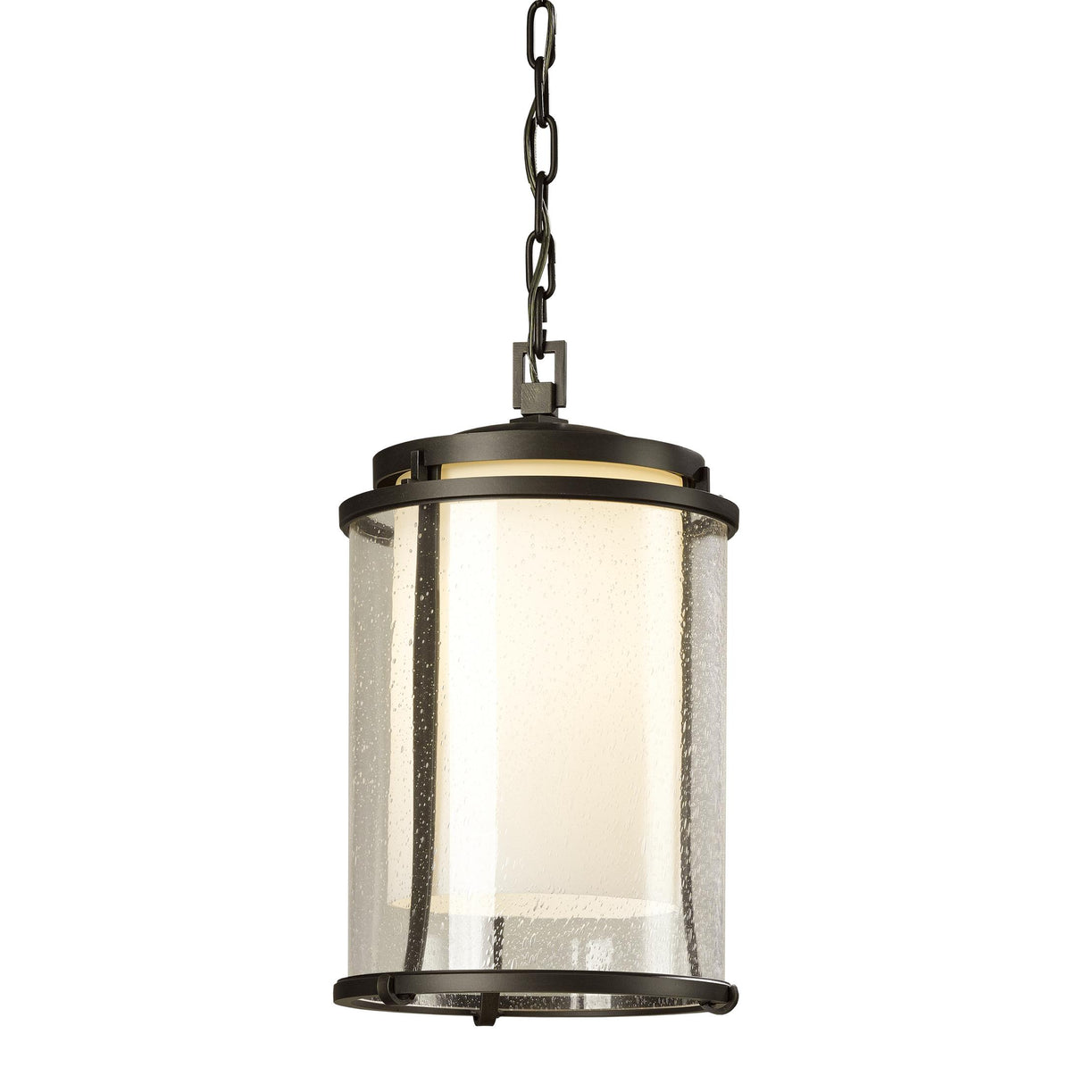 Hubbardton Forge 2010 Coastal Dark Smoke Seeded Glass with Opal Diffuser (ZS) Meridian Large Outdoor Ceiling Fixture
