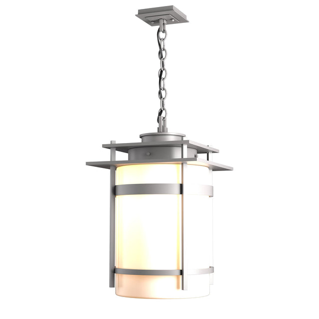 Hubbardton Forge 2007 Coastal Burnished Steel Opal Glass (GG) Banded Large Outdoor Fixture