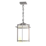 Hubbardton Forge 2007 Coastal Burnished Steel Opal Glass (GG) Tourou Large Outdoor Ceiling Fixture