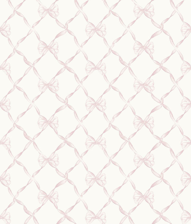 Brewster Home Fashions Baby Bow Pink Jam Peel & Stick Wallpaper