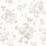 Brewster Home Fashions Everblooming Rosettes Dove Peel & Stick Wallpaper