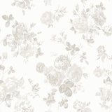 Brewster Home Fashions Everblooming Rosettes Dove Peel & Stick Wallpaper