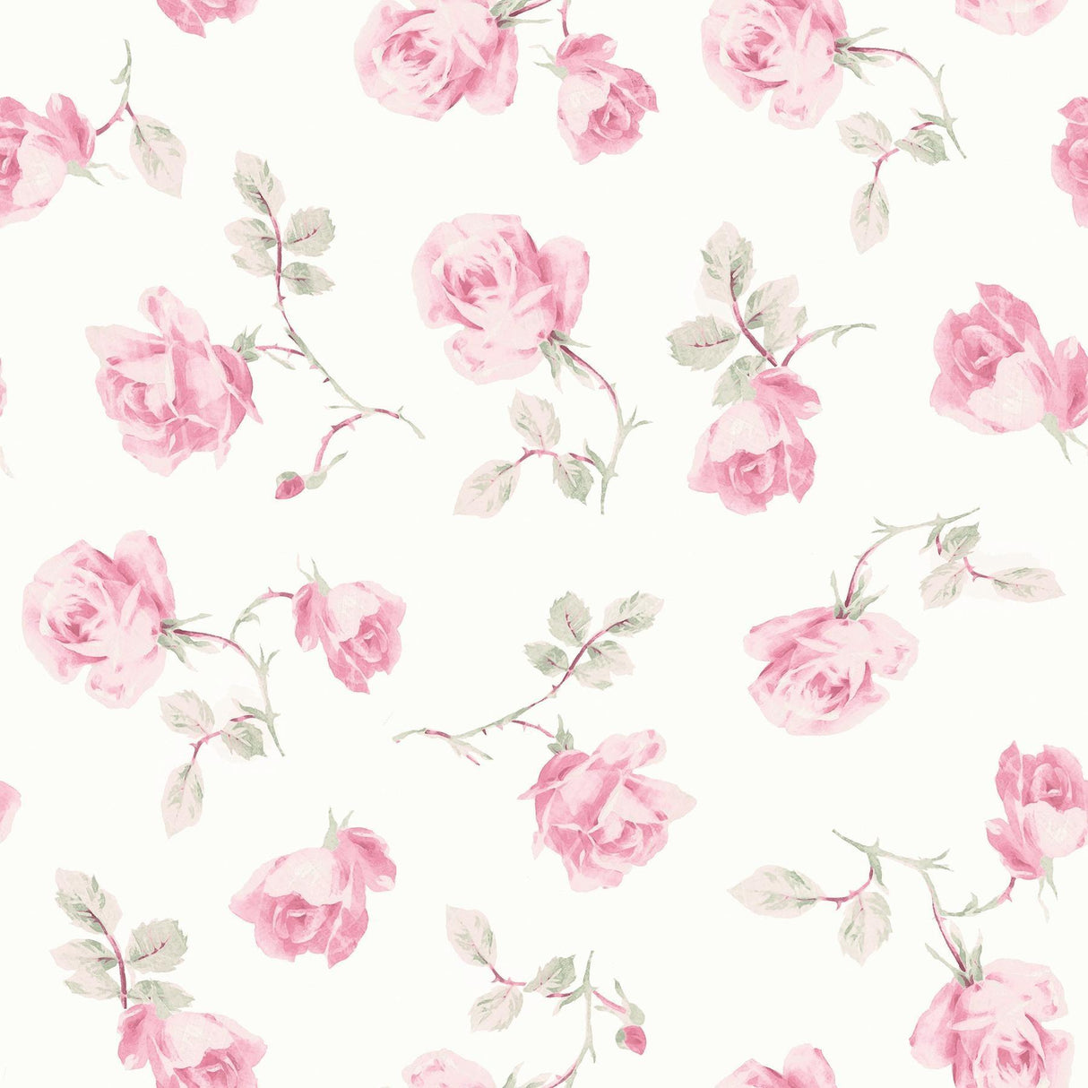 Brewster Home Fashions Chateau Rose Ribbon Rosa Peel & Stick Wallpaper