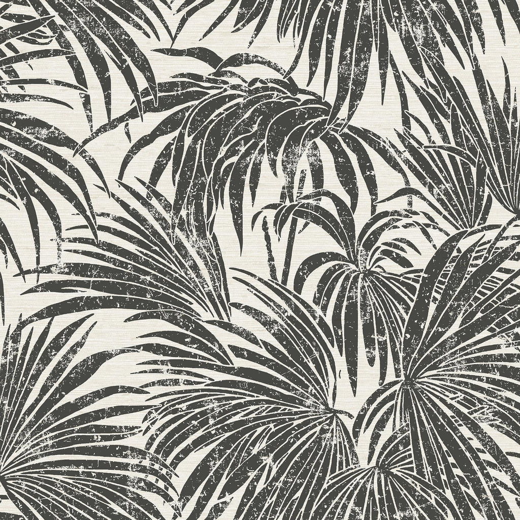 Brewster Home Fashions Black & White Cassava Palm Peel & Stick Wallpaper