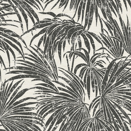 Brewster Home Fashions Black & White Cassava Palm Peel & Stick Wallpaper