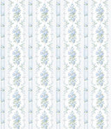A-Street Prints Dreamy Days Sweet Blue Stripe & Floral Wallpaper