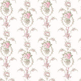 A-Street Prints Rose Cheeks Party Pink Floral Cluster Wallpaper