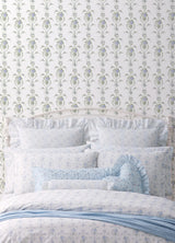 A-Street Prints Rose Cheeks Blye Elysees Floral Cluster Wallpaper