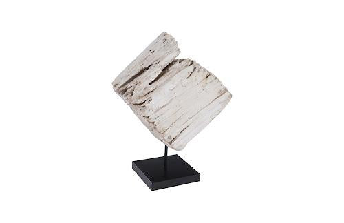 Phillips Eroded Wood Block on Stand, Assorted Brown Decor