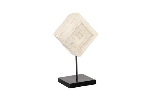 Phillips Collection Eroded Wood Block on Stand, Assorted Brown Tabletop