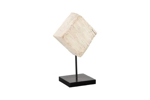 Phillips Collection Eroded Wood Block on Stand, Assorted Brown Tabletop