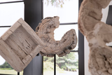 Phillips Collection Eroded Wood Circle Sculpture on Stand , Assorted Brown Tabletop
