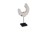 Phillips Collection Eroded Wood C Sculpture on Stand ,Assorted Brown Tabletop