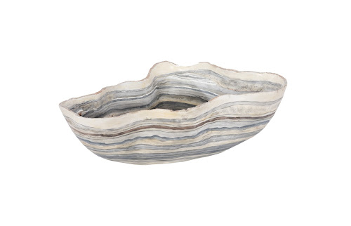Phillips Collection Cast Gray Onyx Faux Finish Large Bowl