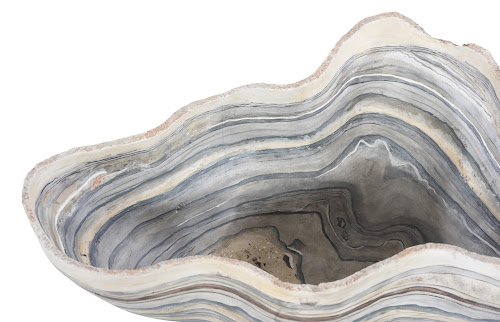 Phillips Collection Cast Gray Onyx Faux Finish Large Bowl