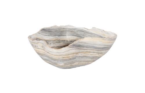 Phillips Collection Cast Gray Onyx Faux Finish Medium Bowl
