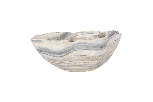 Phillips Collection Cast Gray Onyx Faux Finish Medium Bowl