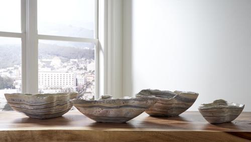Phillips Collection Cast Gray Onyx Faux Finish Medium Bowl