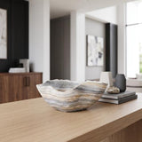 Phillips Collection Cast Gray Onyx Faux Finish Medium Bowl