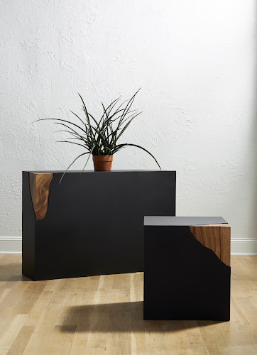 Phillips Collection Cornered  Table Natural Iron Console