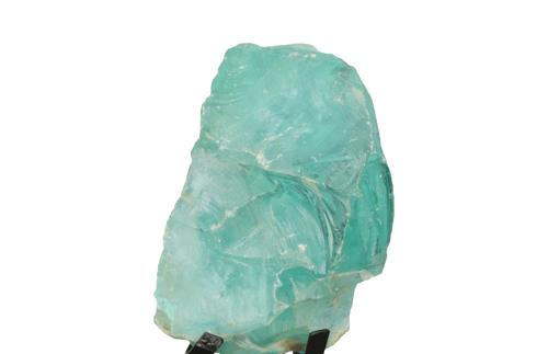 Phillips Collection Refractory Glass Sculpture Blue On Base Tabletop