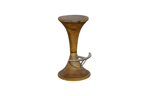 Phillips Collection Marley Chamcha Wood Natural Bar Stool