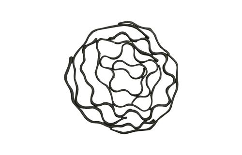 Phillips Collection Vine Wall Flower, Black Small Accent