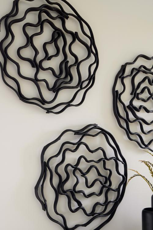 Phillips Collection Vine Wall Flower, Black Small Accent