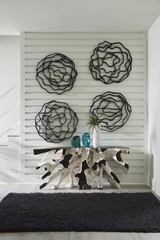 Phillips Collection Vine Wall Flower, Black Small Accent