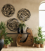 Phillips Collection Vine Wall Flower, Black Small Accent