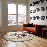 Phillips Collection Swirl Wall Tile Teak Wood Assorted Black Wall Art