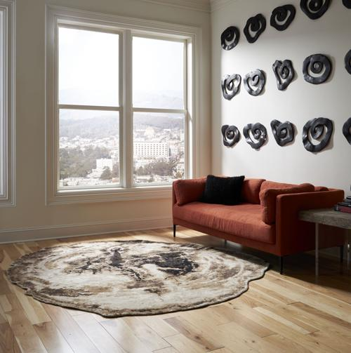 Phillips Collection Swirl Wall Tile Teak Wood Assorted Black Wall Art