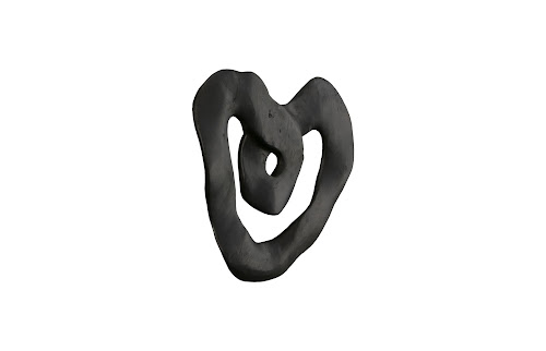 Phillips Collection Swirl Wall Tile Teak Wood Assorted Black Wall Art